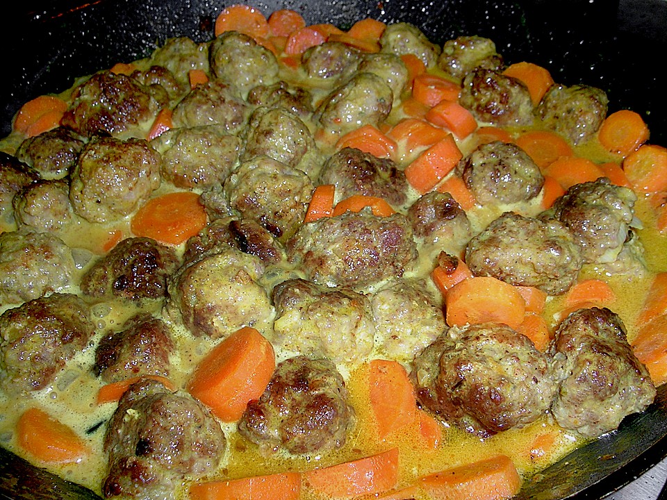 Fleischbällchen mit Karotten in Currysauce von sundra | Chefkoch.de