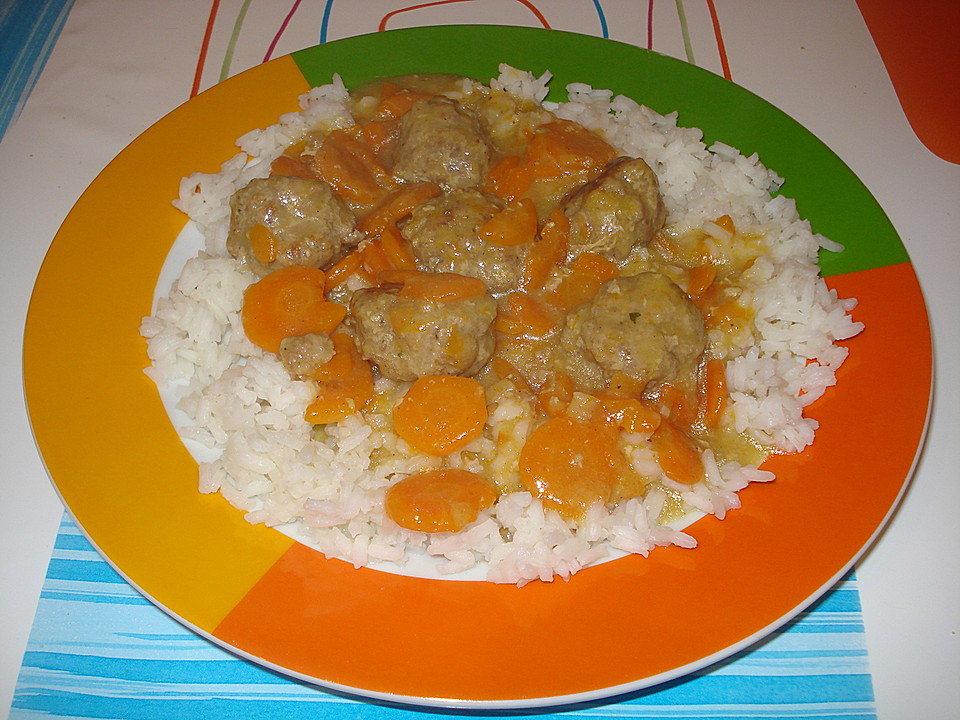 Fleischbällchen mit Karotten in Currysauce von sundra | Chefkoch.de