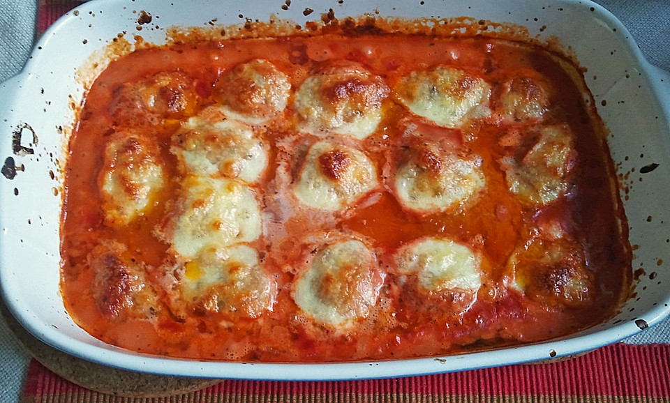 Hackbällchen mit Tomatensauce und Mozzarella von paehm | Chefkoch.de