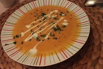 Kürbissuppe mit Äpfeln, Birnen + Lachs 14