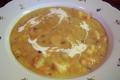 Kürbissuppe mit Äpfeln, Birnen + Lachs 19