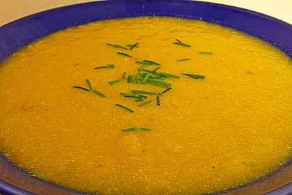 Kürbissuppe mit Äpfeln, Birnen + Lachs 10