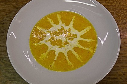 Kürbissuppe mit Äpfeln, Birnen + Lachs 6