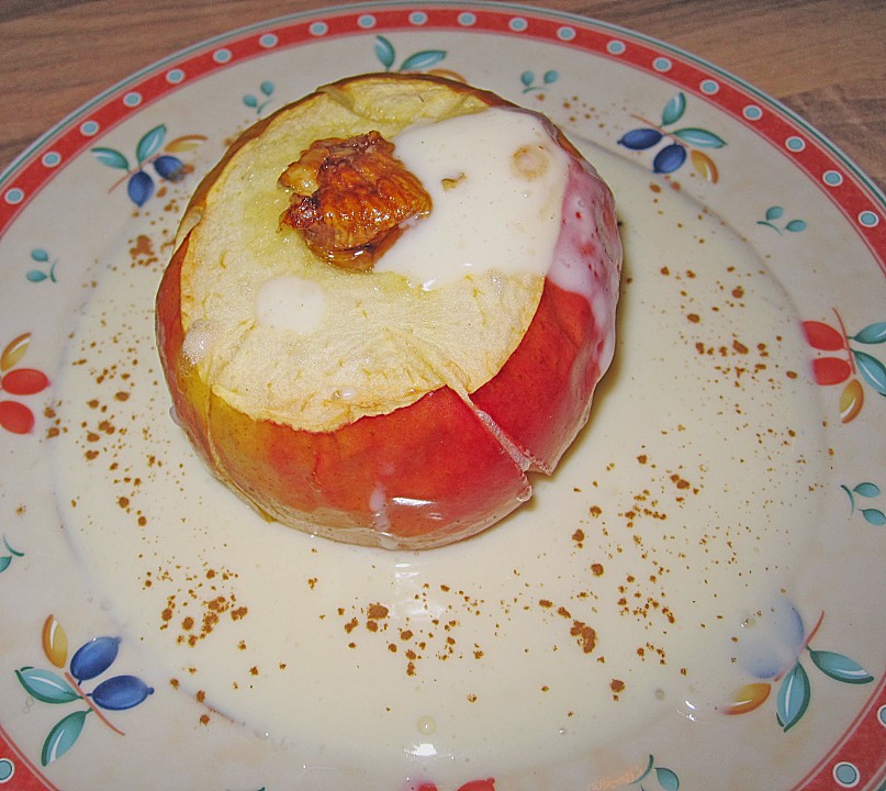 Illes leckerer Bratapfel mit Vanillesoße ohne Zucker von Illepille ...