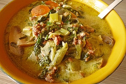 Hackfleisch-Lauch-Suppe 9