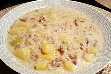 Hackfleisch-Lauch-Suppe 3