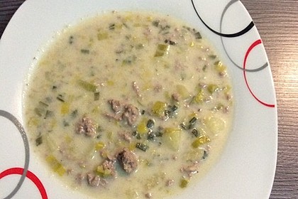 Hackfleisch-Lauch-Suppe 48