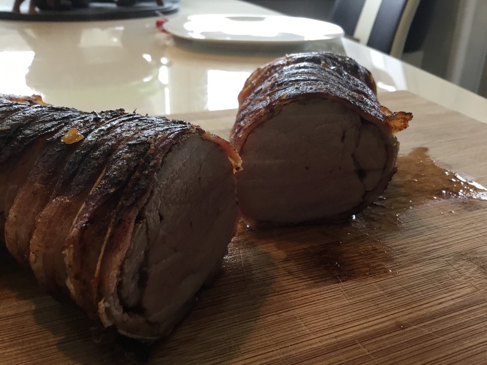 NT - Schweinefilet im Speckmantel mit Champignons und Spätzle von ...