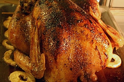 Truthahn mit Calvados - Äpfel - Füllung 3