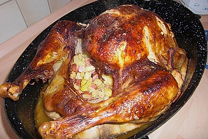 Truthahn mit Calvados - Äpfel - Füllung 2