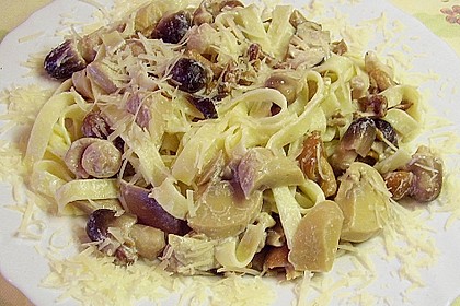 Bandnudeln mit Pfifferlingsauce 12