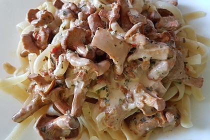 Bandnudeln mit Pfifferlingsauce 1
