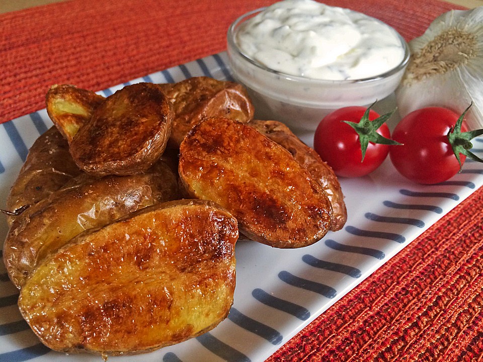Ofenkartoffeln mit Schmand - Dip von Schlummerpiepz | Chefkoch.de