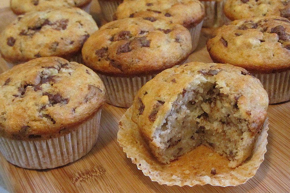 Schnelle Schoko - Bananen - Muffins von evelinesarah | Chefkoch.de