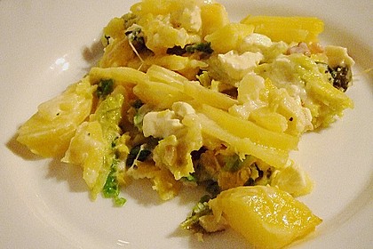 Kartoffel - Wirsing - Auflauf mit Feta 3
