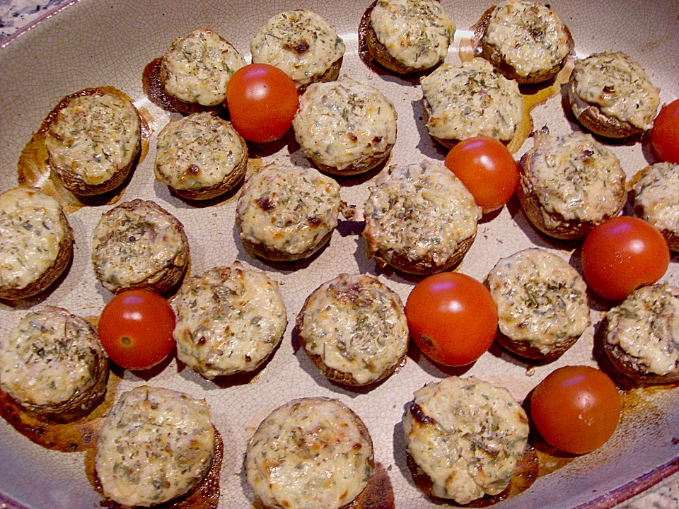 Gefüllte Champignons mit Kräuterfrischkäse von Creativkoch | Chefkoch.de