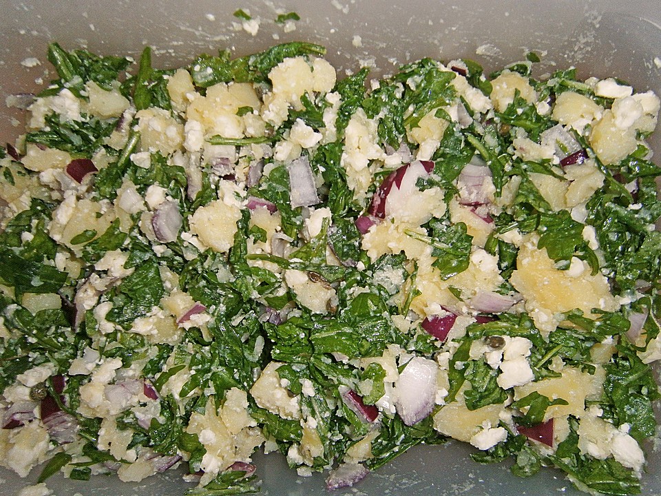 Kartoffelsalat mit Rucola und Schafskäse von ManuGro | Chefkoch.de