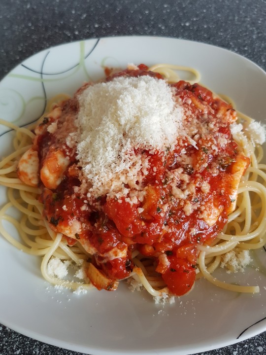 Nudeln mit Tomate - Mozzarella Soße von Cililein | Chefkoch.de