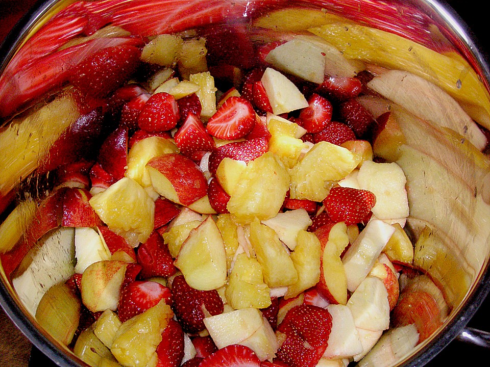 Erdbeer - Ananas - Apfel - Pfirsich - Marmelade von gabipan | Chefkoch.de