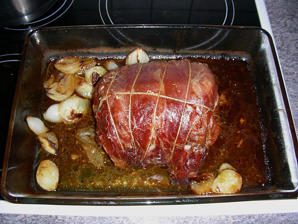 Schweinebraten vom Hals in Parmaschinken von Tryumph800 | Chefkoch.de