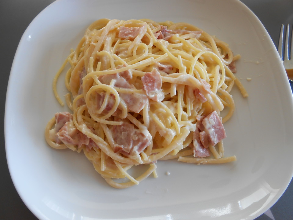 Spaghetti mit Schinken - Sahne - Sauce von Stift1 | Chefkoch.de