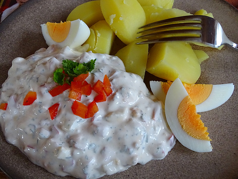 Pellkartoffeln mit Eier - Quark - Dip | Chefkoch.de