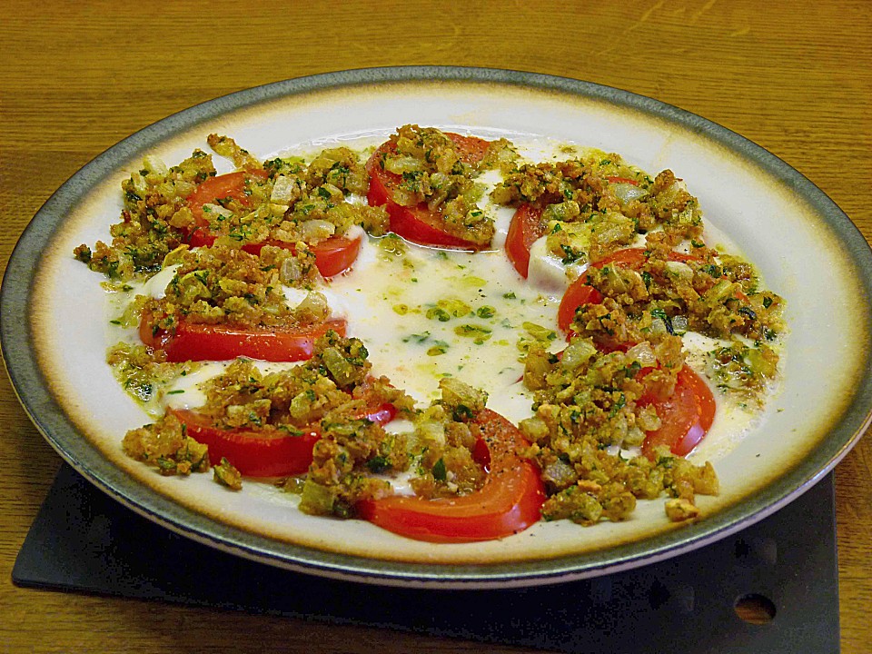 Gratinierte Tomaten mit Mozzarella und Petersilienbröseln von Stift1 ...