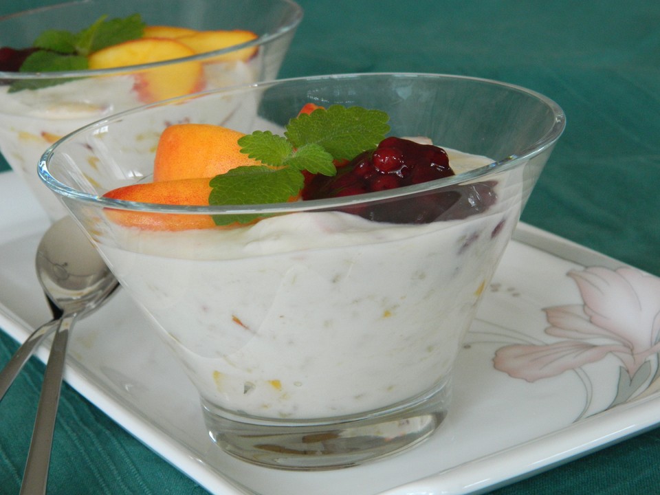 Bananenquark mit Pfirsichen - für Feinschmecker von Stift1 | Chefkoch.de