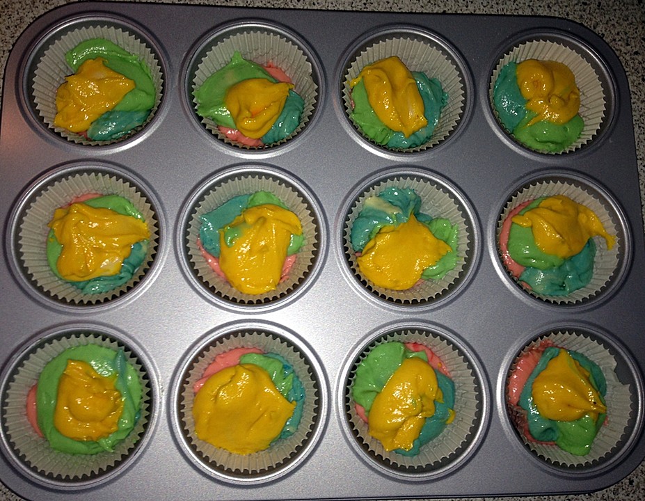 Regenbogen - Muffins von Knalltüte_ | Chefkoch.de