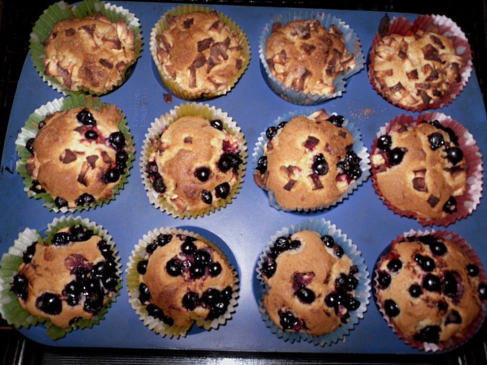 Muffins mit verschiedenem Obst von michnikova | Chefkoch.de