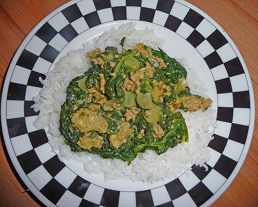 Kartoffel - Hack - Spinat Pfanne mit Curry von Tala0 | Chefkoch.de