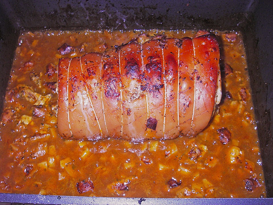 Wie Lange Braucht Ein Spanferkelrollbraten Im Backofen Spanferkelrollbraten gefüllt von Annelore | Chefkoch.de