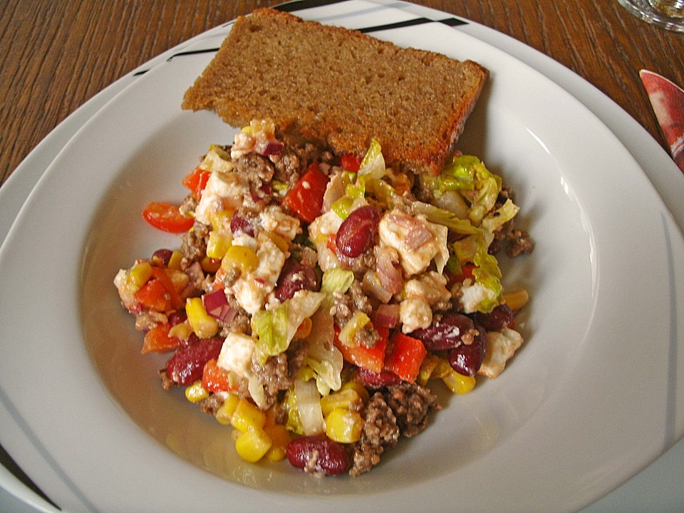 Chili con Carne - Salat mit Schafskäse von Milly07 | Chefkoch.de
