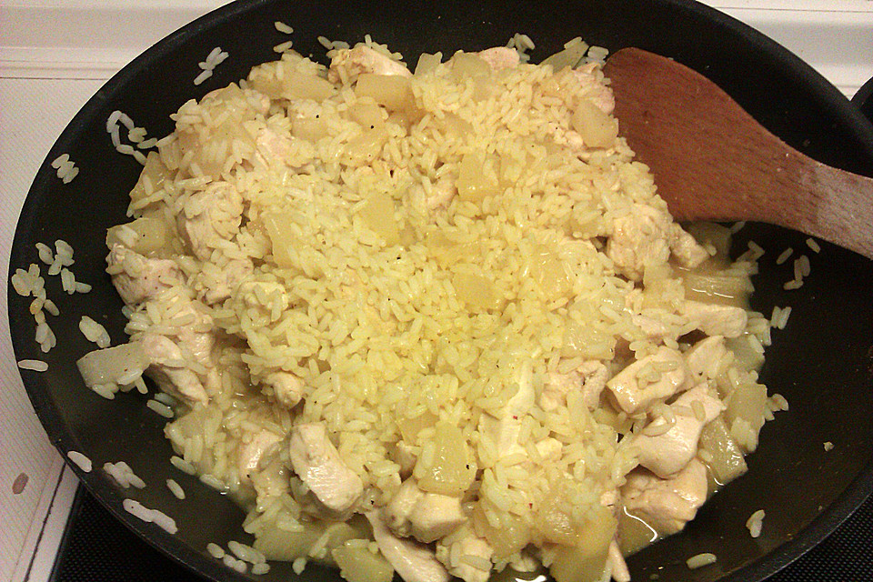 Reis mit Hühnerfleisch und Ananas von Schokomaus01 | Chefkoch.de