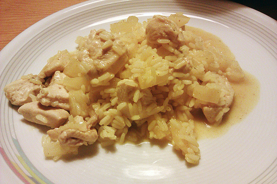 Reis mit Hühnerfleisch und Ananas von Schokomaus01 | Chefkoch.de