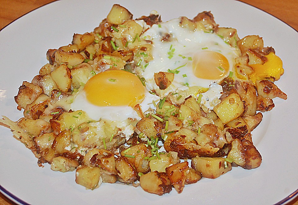 Bratkartoffeln mit Ei und Käse von SeeleDesTigers | Chefkoch.de
