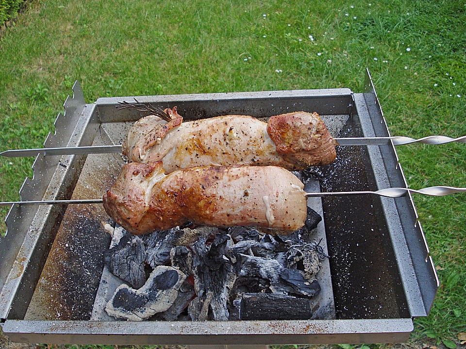 Gegrilltes Schweinefilet mit Knoblauch und Schinken von Malitia ...