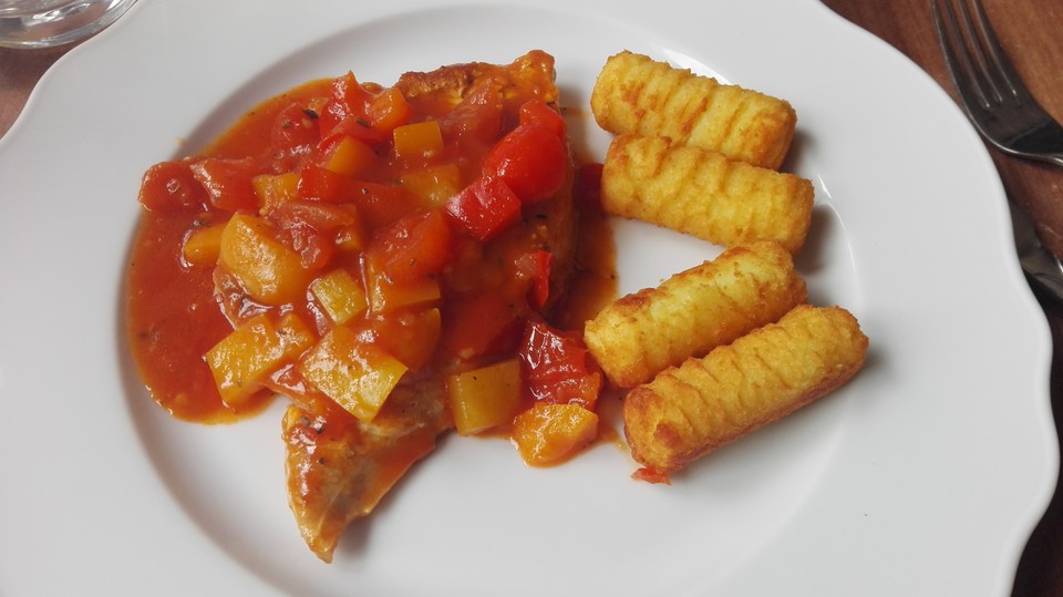 Putenschnitzel in pikanter Sauce von Rocky73 | Chefkoch.de