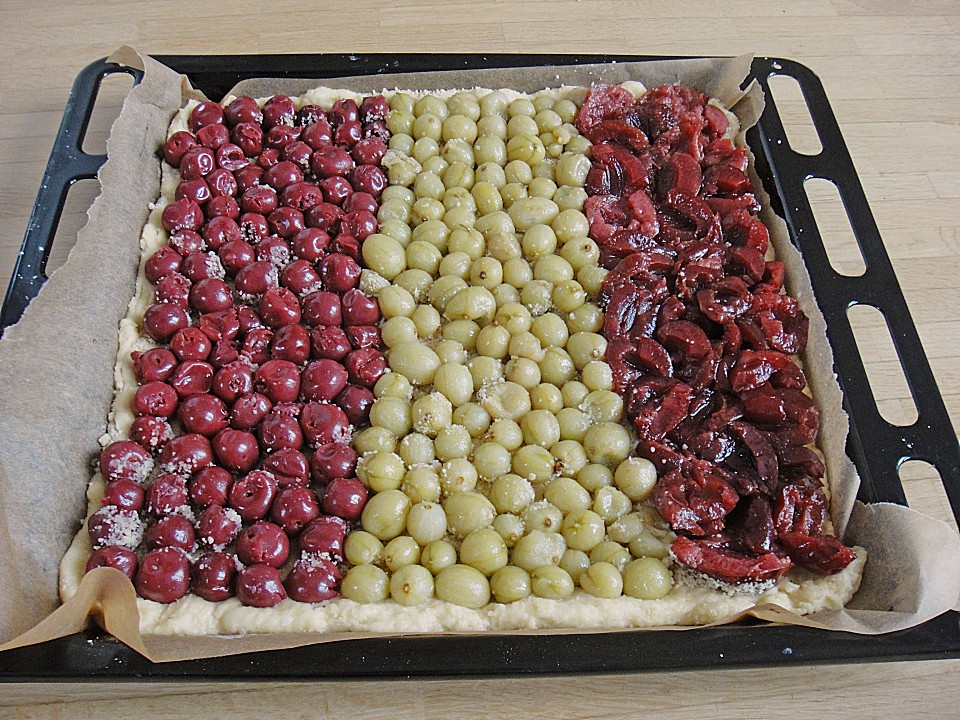 Obstkuchen mit Marzipanstreuseln von kaddistar | Chefkoch.de