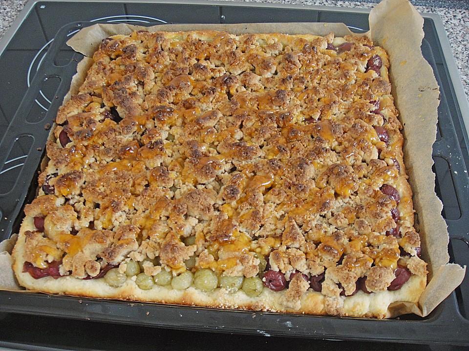 Obstkuchen mit Marzipanstreuseln von kaddistar | Chefkoch.de