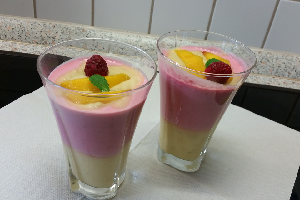 Mascarponecreme mit Mango und Himbeeren von Palatinal | Chefkoch.de
