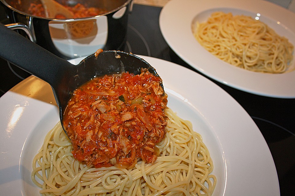 Spaghetti Mit Thunfisch In Tomatensauce Von Die_Flinke | Chefkoch.de