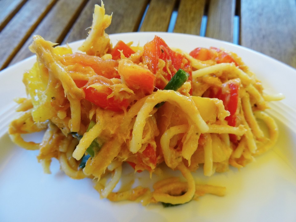 Paprika - Nudel - Salat mit Thunfisch von Sanna95 | Chefkoch.de
