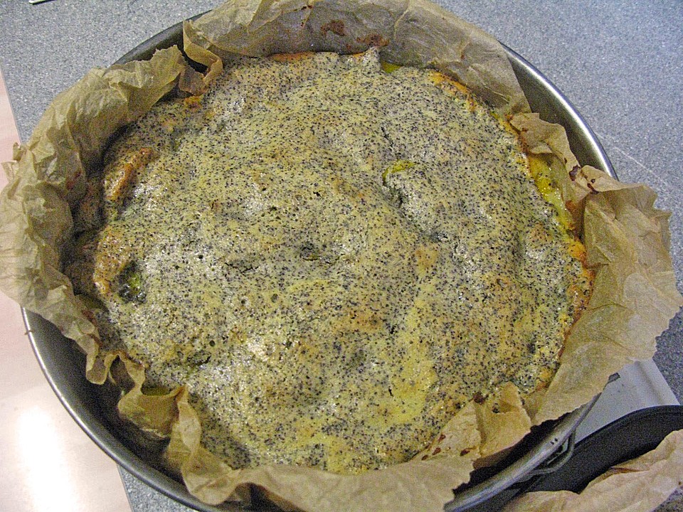 Pfirsich - Mohn Blechkuchen von lmo | Chefkoch.de