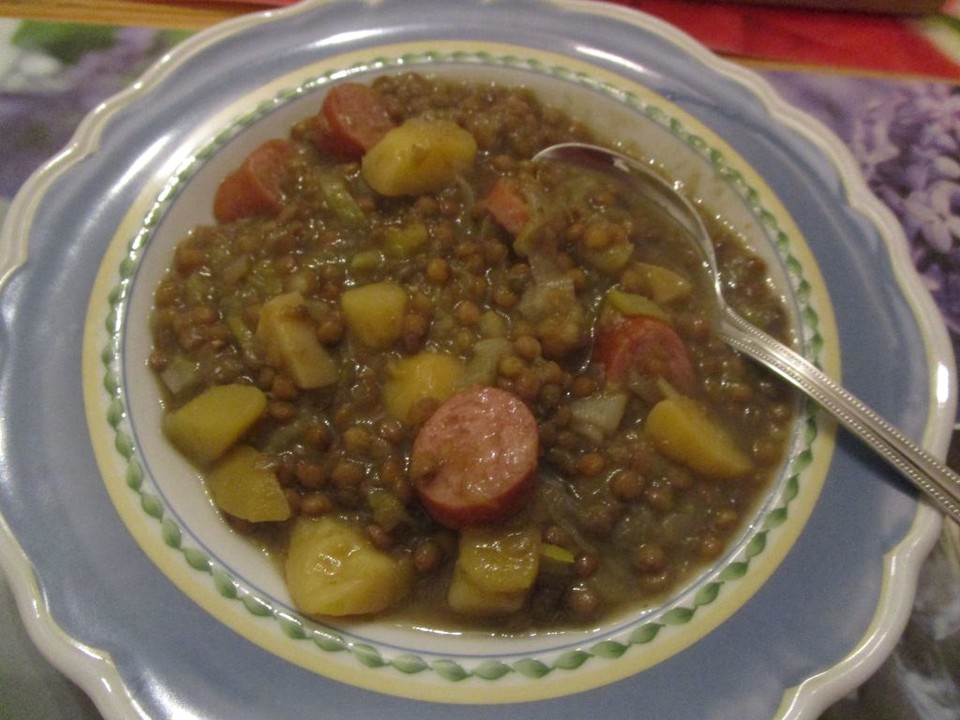 Clints Linseneintopf mit Wiener Würstchen von clint | Chefkoch.de