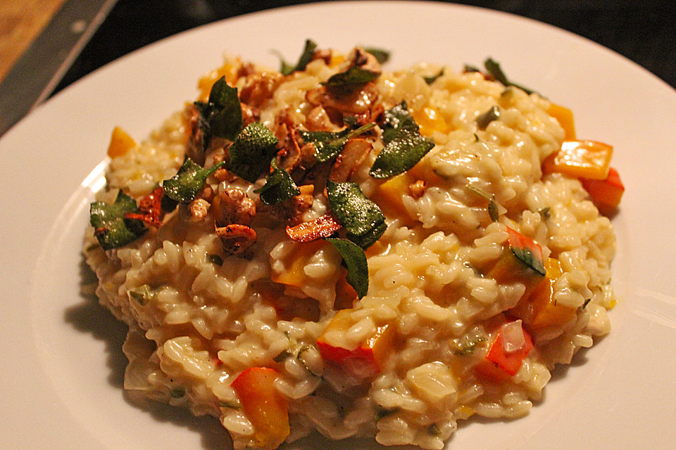 Risotto mit Kürbis, Blauschimmelkäse und Walnüssen von elsine222 ...