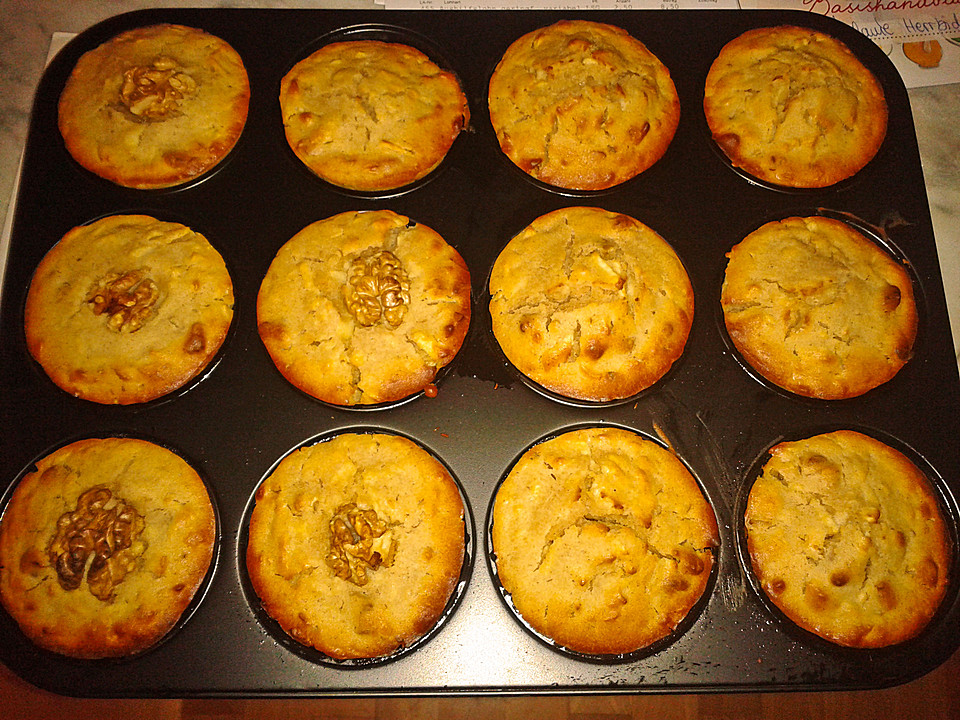 Apfel - Walnuss - Muffins von skmeyer | Chefkoch.de