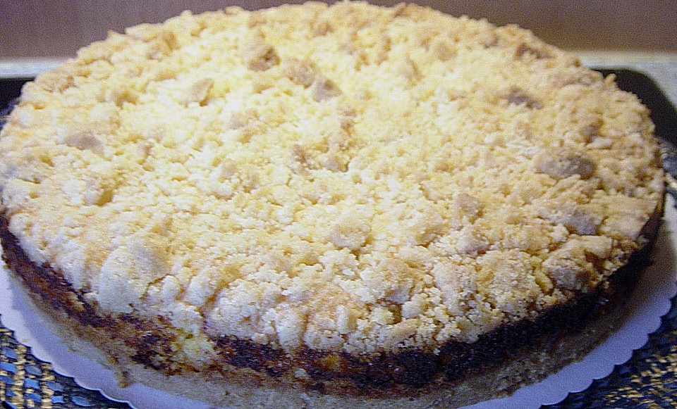 Käsekuchen mit Streuseln und Obst von Kochbärchi | Chefkoch.de