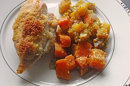 Brathähnchen mit Süßkartoffeln und Butternut Kürbis 15