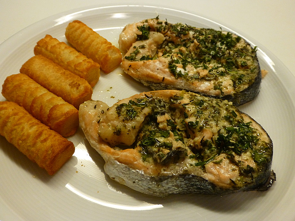Lachssteak mit Kräutern von Marina25 | Chefkoch.de